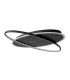 Stelaris Integrated LED Semi Flush Ceiling Light Black 3000K-1