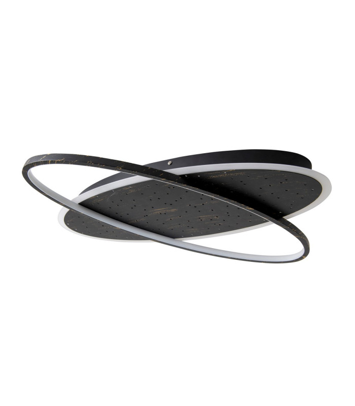 Stelaris Integrated LED Semi Flush Ceiling Light Black 3000K-1