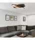 Stelaris Integrated LED Semi Flush Ceiling Light Black 3000K-2