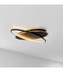 Stelaris Integrated LED Semi Flush Ceiling Light Black 3000K-4