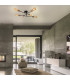 Modo Multi Arm Semi Flush Ceiling Lamp Black 6xE27-2