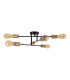 Modo Multi Arm Semi Flush Ceiling Lamp Black 6xE27-7