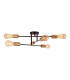 Modo Multi Arm Semi Flush Ceiling Lamp Black 6xE27-8