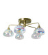 Varna LED Multi Arm Semi Flush Ceiling Lamp Brass 2925K-1