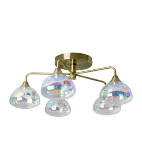 Varna LED Multi Arm Semi Flush Ceiling Lamp Brass 2925K-1