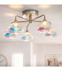 Varna LED Multi Arm Semi Flush Ceiling Lamp Brass 2925K-2
