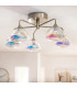 Varna LED Multi Arm Semi Flush Ceiling Lamp Brass 2925K-3