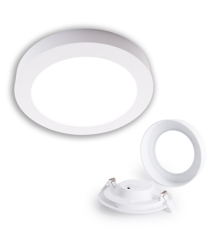 Komplex LED Round Flush Ceiling Light White 3000-6500K-12