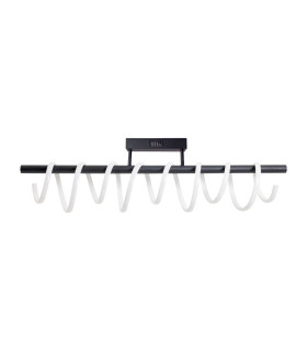 Belleza Dimmable Integrated LED Semi Flush Ceiling Light Black 2783K-1
