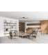 Belleza Dimmable Integrated LED Semi Flush Ceiling Light Black 2783K-5