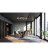 Belleza Dimmable Integrated LED Semi Flush Ceiling Light Black 2783K-6