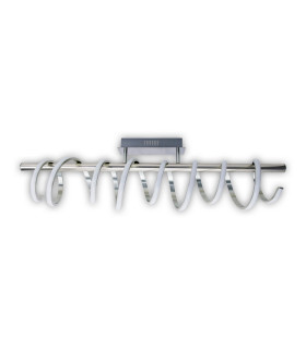 Belleza Dimmable Integrated LED Semi Flush Ceiling Light Satin Nickel 2783K-1