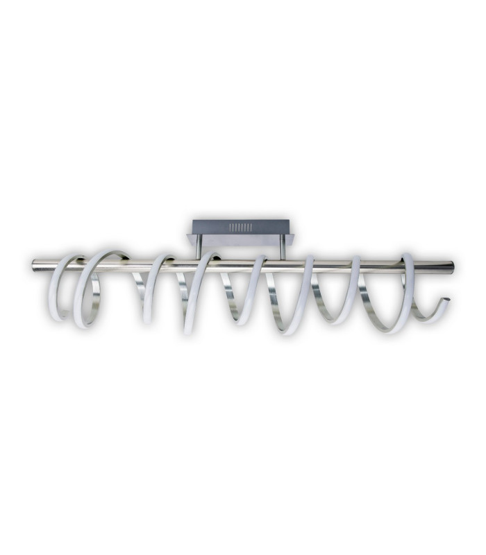 Belleza Dimmable Integrated LED Semi Flush Ceiling Light Satin Nickel 2783K-1