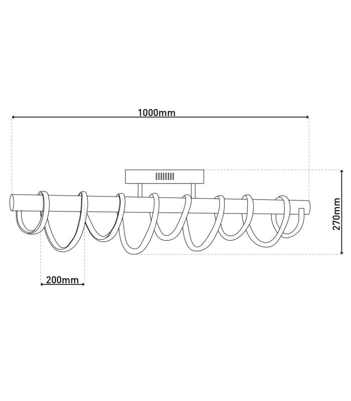Belleza Dimmable Integrated LED Semi Flush Ceiling Light Satin Nickel 2783K-5