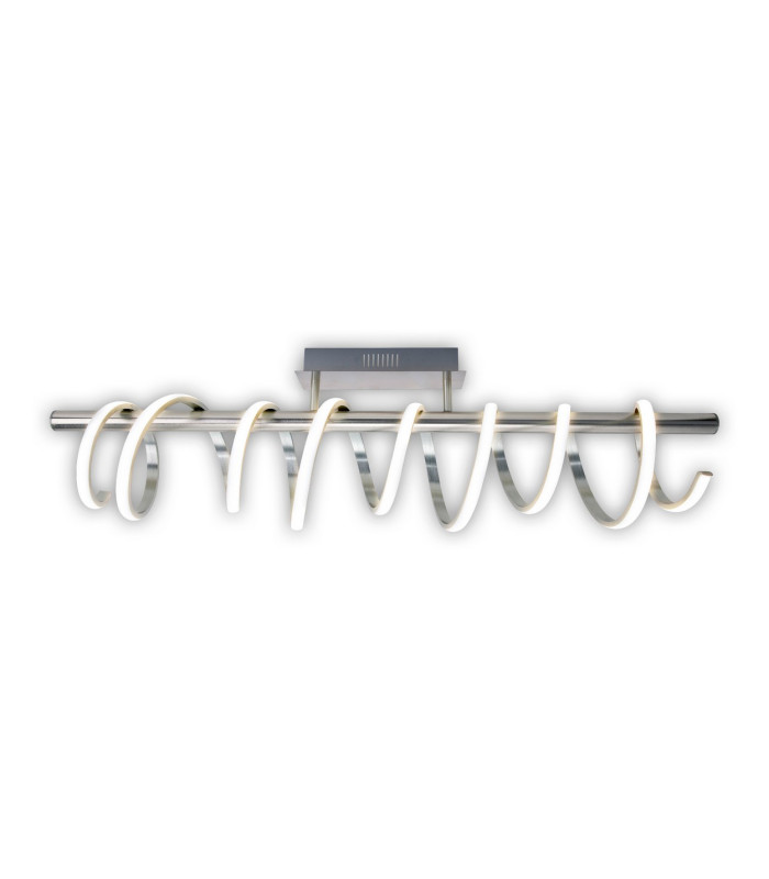 Belleza Dimmable Integrated LED Semi Flush Ceiling Light Satin Nickel 2783K-6