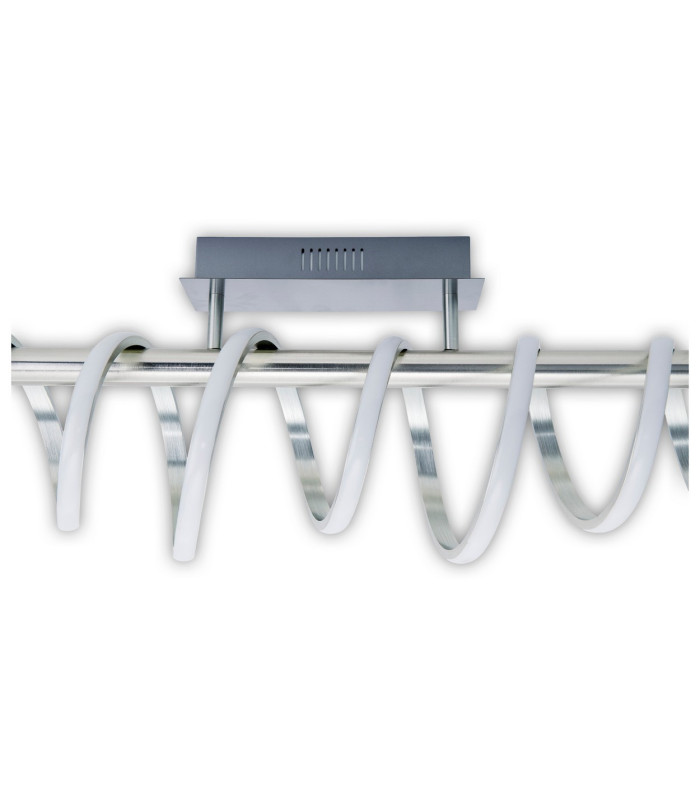 Belleza Dimmable Integrated LED Semi Flush Ceiling Light Satin Nickel 2783K-8