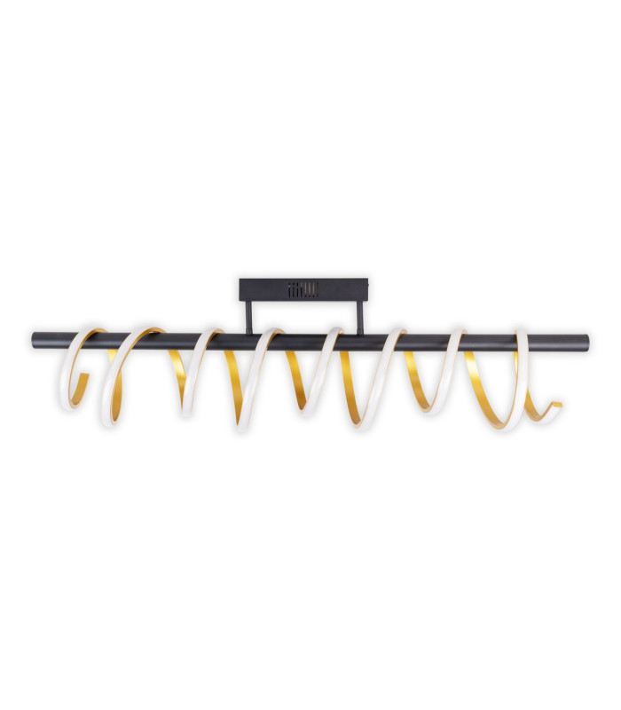 Belleza Dimmable Integrated LED Semi Flush Ceiling Light Gold 2900K-1