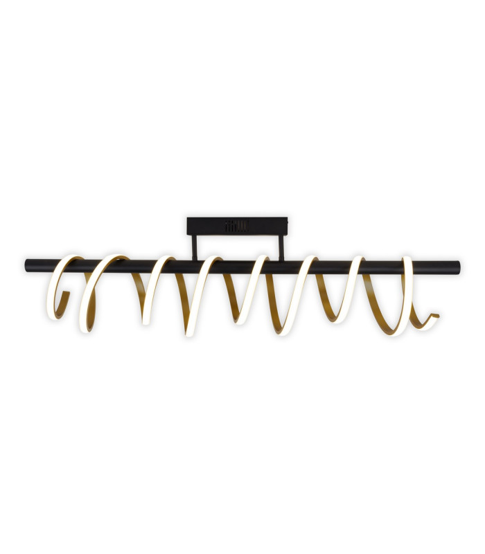 Belleza Dimmable Integrated LED Semi Flush Ceiling Light Gold 2900K-4