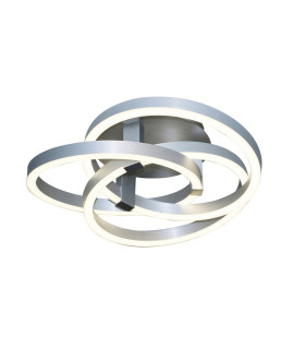 Divora Dimmable CCT Integrated LED Semi Flush Ceiling Light Aluminium 2800-6800K Remote Control-1