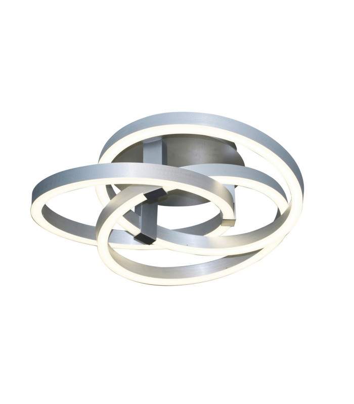 Divora Dimmable CCT Integrated LED Semi Flush Ceiling Light Aluminium 2800-6800K Remote Control-1