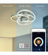 Divora Dimmable CCT Integrated LED Semi Flush Ceiling Light Aluminium 2800-6800K Remote Control-7
