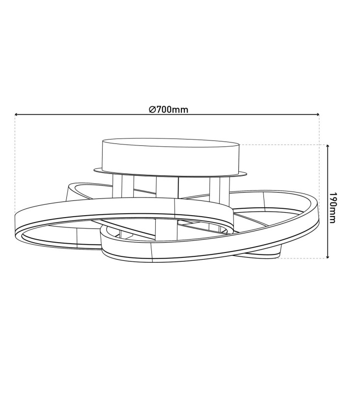 Divora Dimmable CCT Integrated LED Semi Flush Ceiling Light Aluminium 2800-6800K Remote Control-10