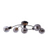 Fumoso Multi Arm Semi Flush Ceiling Lamp Black 5xE14-1