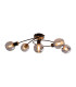 Fumoso Multi Arm Semi Flush Ceiling Lamp Black 5xE14-5
