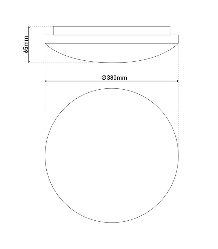 Sligo Dimmable CCT Integrated LED Semi Flush Ceiling Light Multi Colour 2900-6200K Remote Control-3