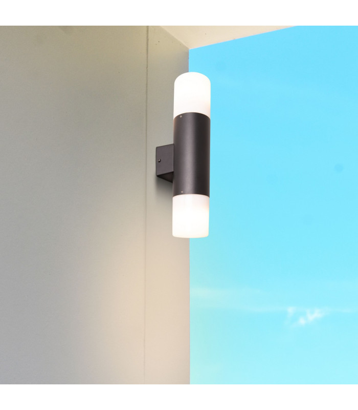 Torcia Outdoor Up Down Wall Lamp Black 2xE27 IP44-3