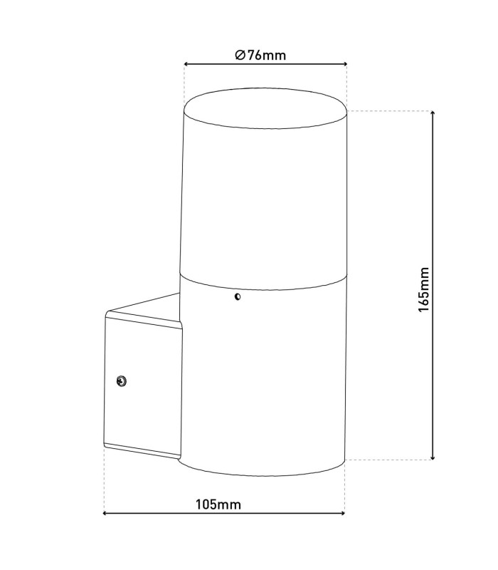 Torcia Outdoor Modern Wall Lamp Black 1xE27 IP44-3