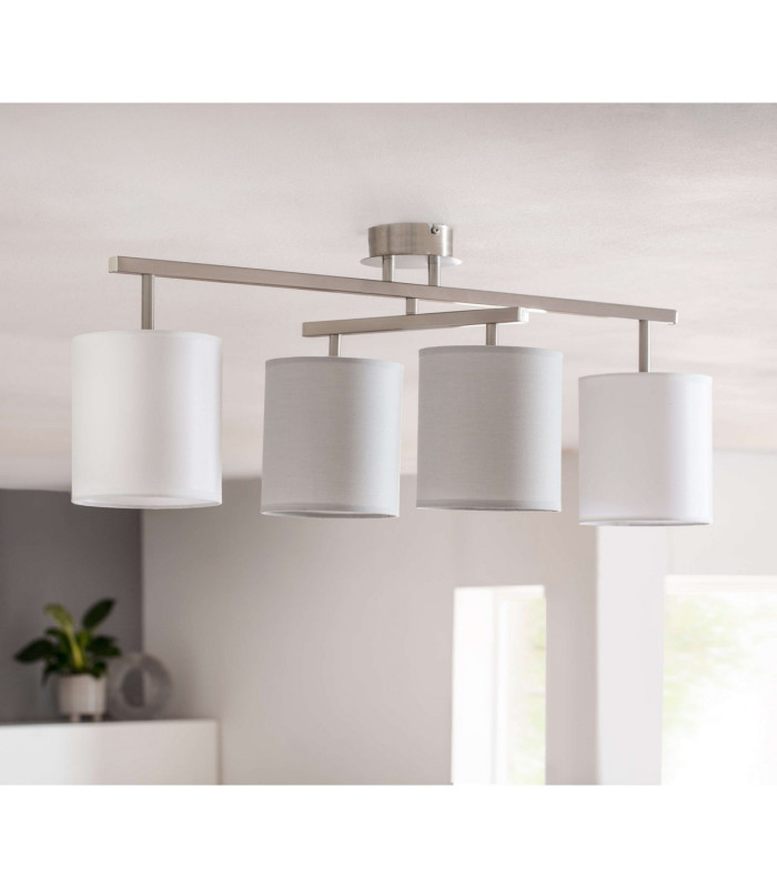 Tilde Multi Arm Semi Flush Ceiling Lamp Silver-4