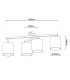 Tilde Multi Arm Semi Flush Ceiling Lamp Silver-5