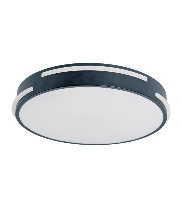 Ventura Dimmable Integrated LED Semi Flush Ceiling Light Black 3000-6000K Remote Control-1
