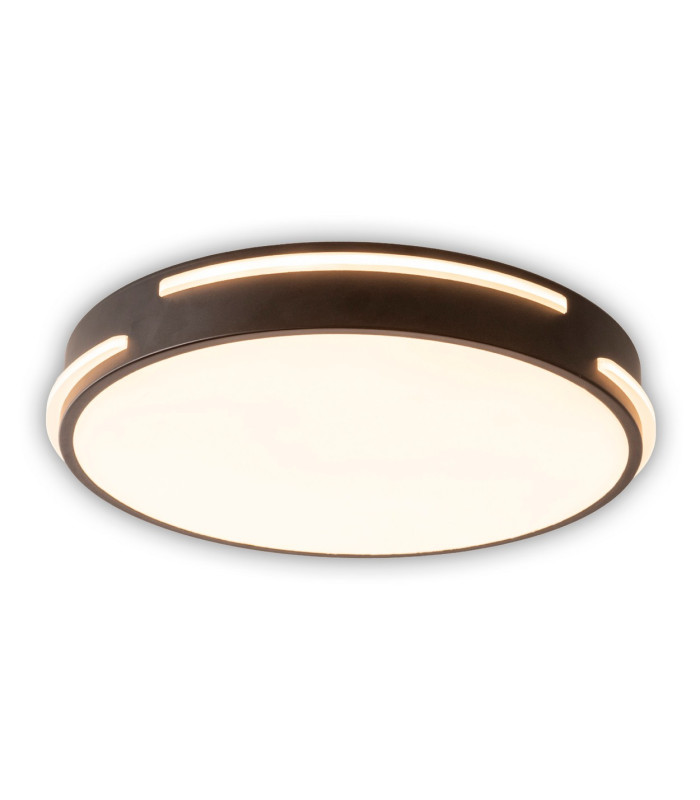 Ventura Dimmable Integrated LED Semi Flush Ceiling Light Black 3000-6000K Remote Control-4