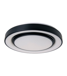 Monterey Dimmable 48cm CCT Integrated LED Semi Flush Ceiling Light Black 3000-6500K Remote Control-1