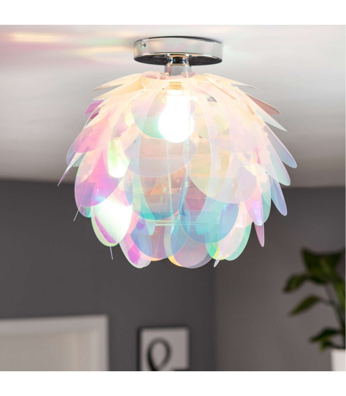 Fora Semi Flush Ceiling Light Iridescent 1xE27-5