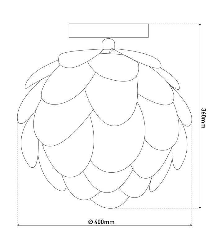 Fora Semi Flush Ceiling Light Iridescent 1xE27-6