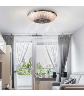Viento Dimmable LED Ceiling Fan Clear/Transparent 3000-6000K Remote Control-2