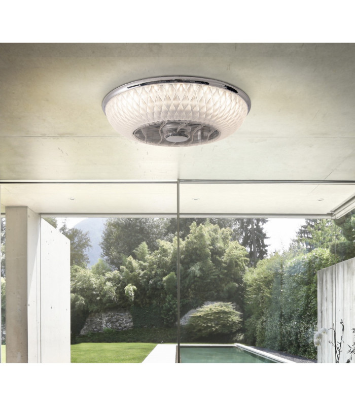 Viento Dimmable LED Ceiling Fan Clear/Transparent 3000-6000K Remote Control-6