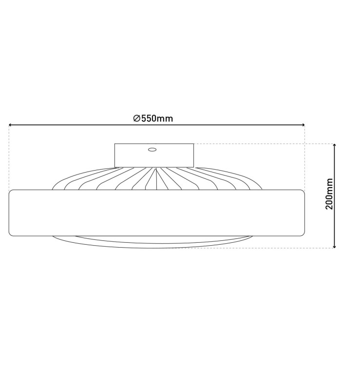 Viento Dimmable LED Ceiling Fan Clear/Transparent 3000-6000K Remote Control-7