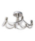 Festos Dimmable Integrated LED Semi Flush Ceiling Light Satin Nickel 2833K-1