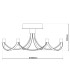 Festos Dimmable Integrated LED Semi Flush Ceiling Light Satin Nickel 2833K-5