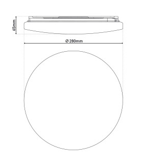 Tempe LED Flush Ceiling Light White PIR Motion Sensor 3961K IP44-2