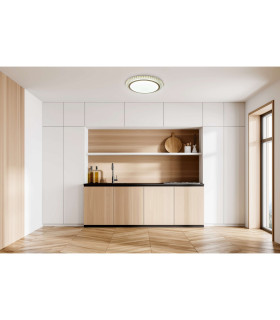 Madison Dimmable LED Decorative Flush Ceiling Light Gold 3000-6500K Remote Control-2