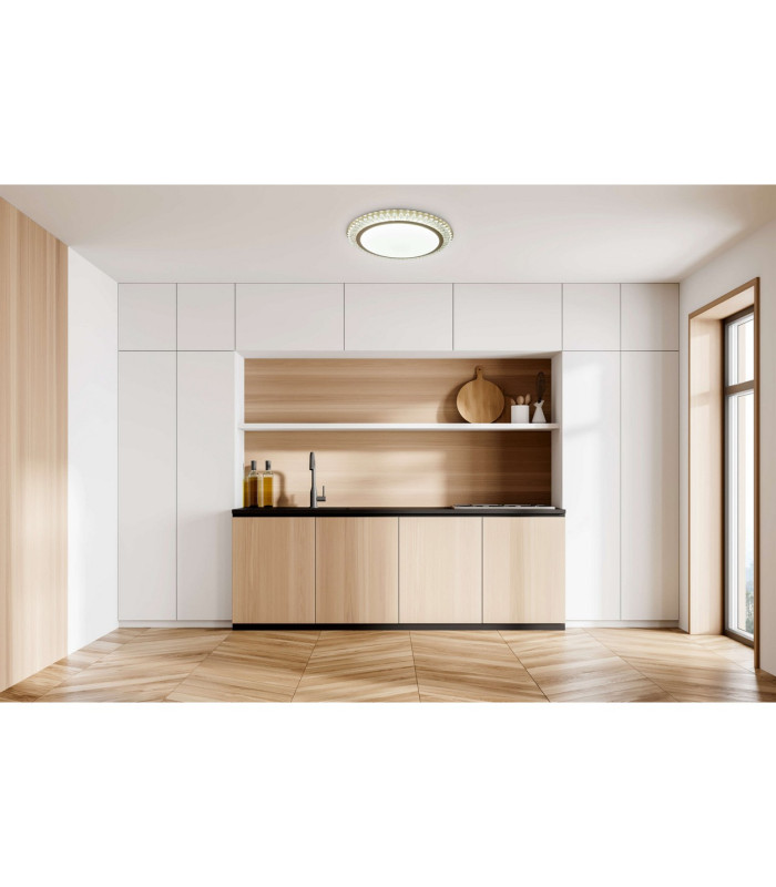 Madison Dimmable LED Decorative Flush Ceiling Light Gold 3000-6500K Remote Control-2