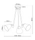 Triton Multi Arm Semi Flush Ceiling Lamp Black 3xE27-5