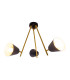 Triton Multi Arm Semi Flush Ceiling Lamp Black 3xE27-6