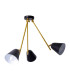 Triton Multi Arm Semi Flush Ceiling Lamp Black 3xE27-8