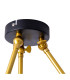 Triton Multi Arm Semi Flush Ceiling Lamp Black 3xE27-9
